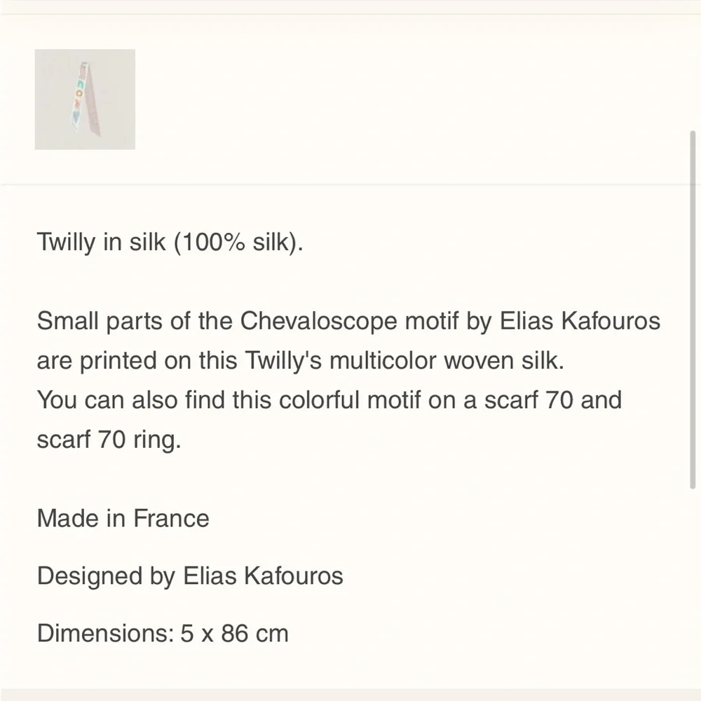 Host pick💕Hermes Chevaloscope Pointille Twilly - Perfect gift 🎁 - Picture 5 of 10